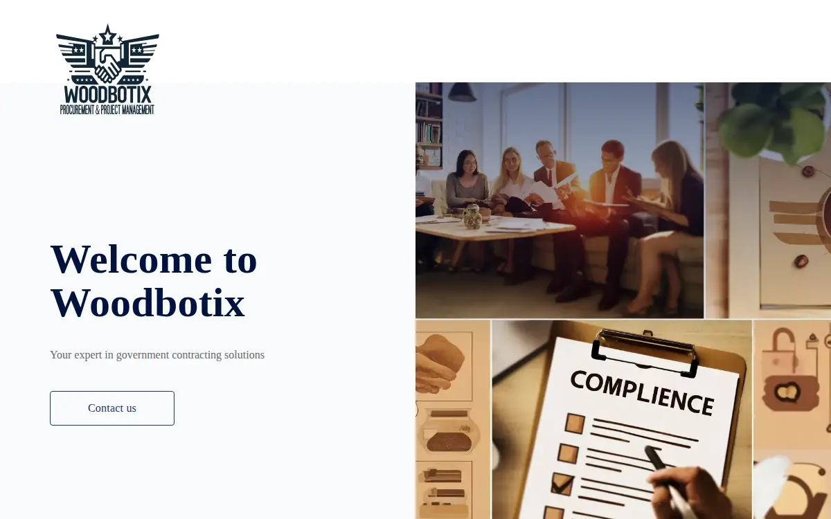 Homepage of Woodbotix, LLC