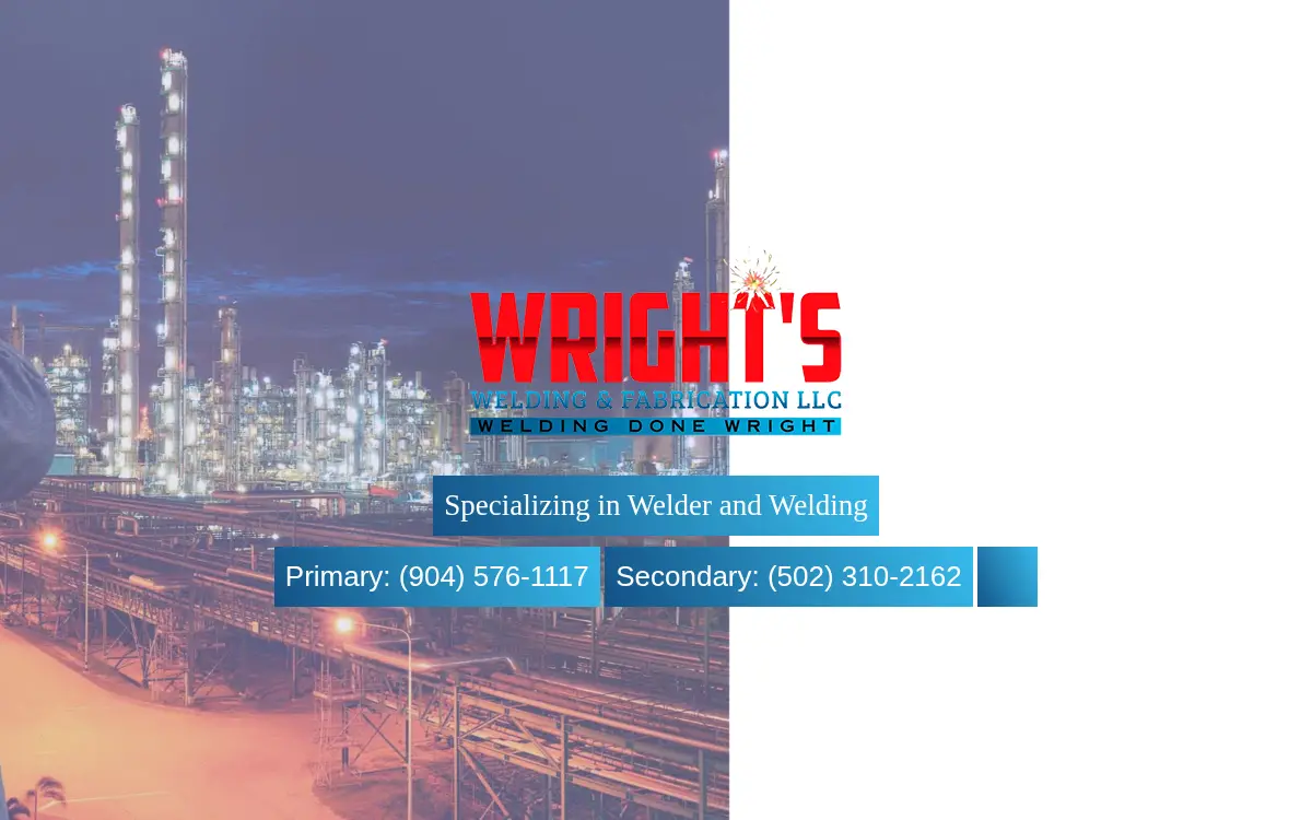 Homepage of Wright's Welding & Fabrication, LLC