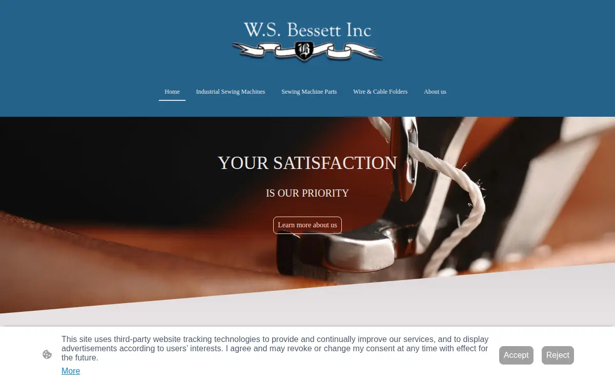 Homepage of W.s. Bessett, INC.