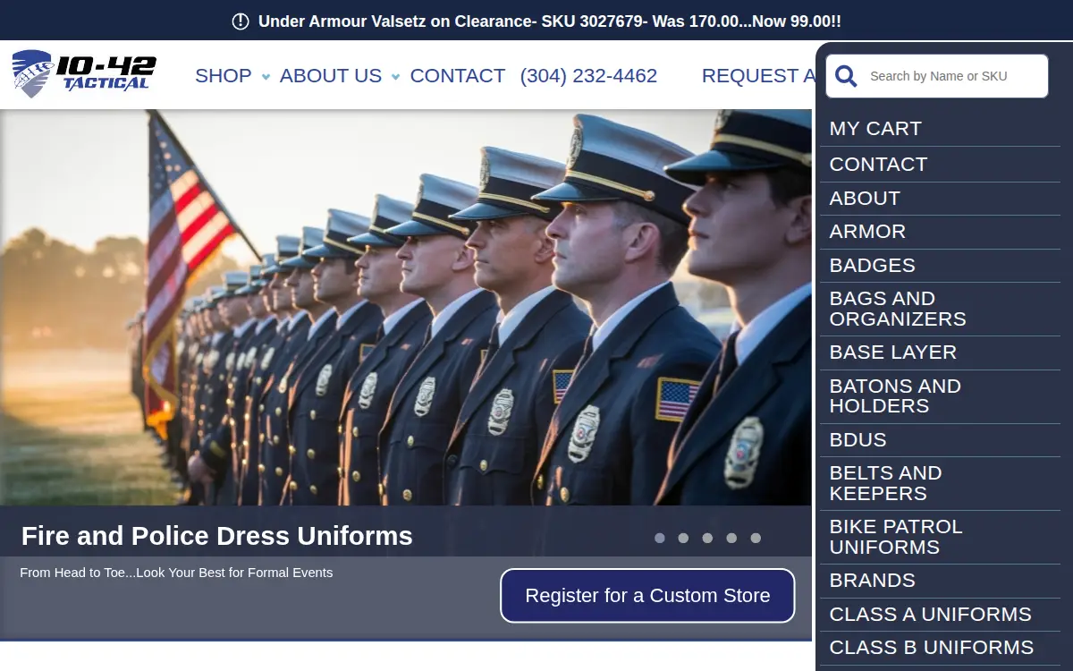 Homepage of 10-42 Tactical LLC