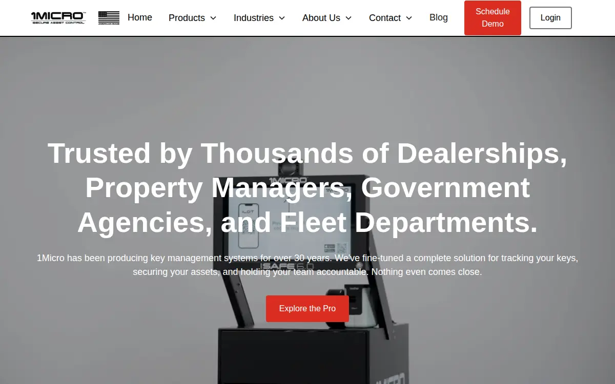 Homepage of 1micro, LLC
