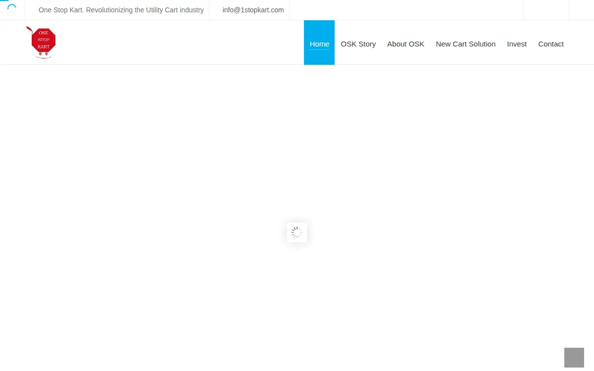 Homepage of One Stop Kart, LLC