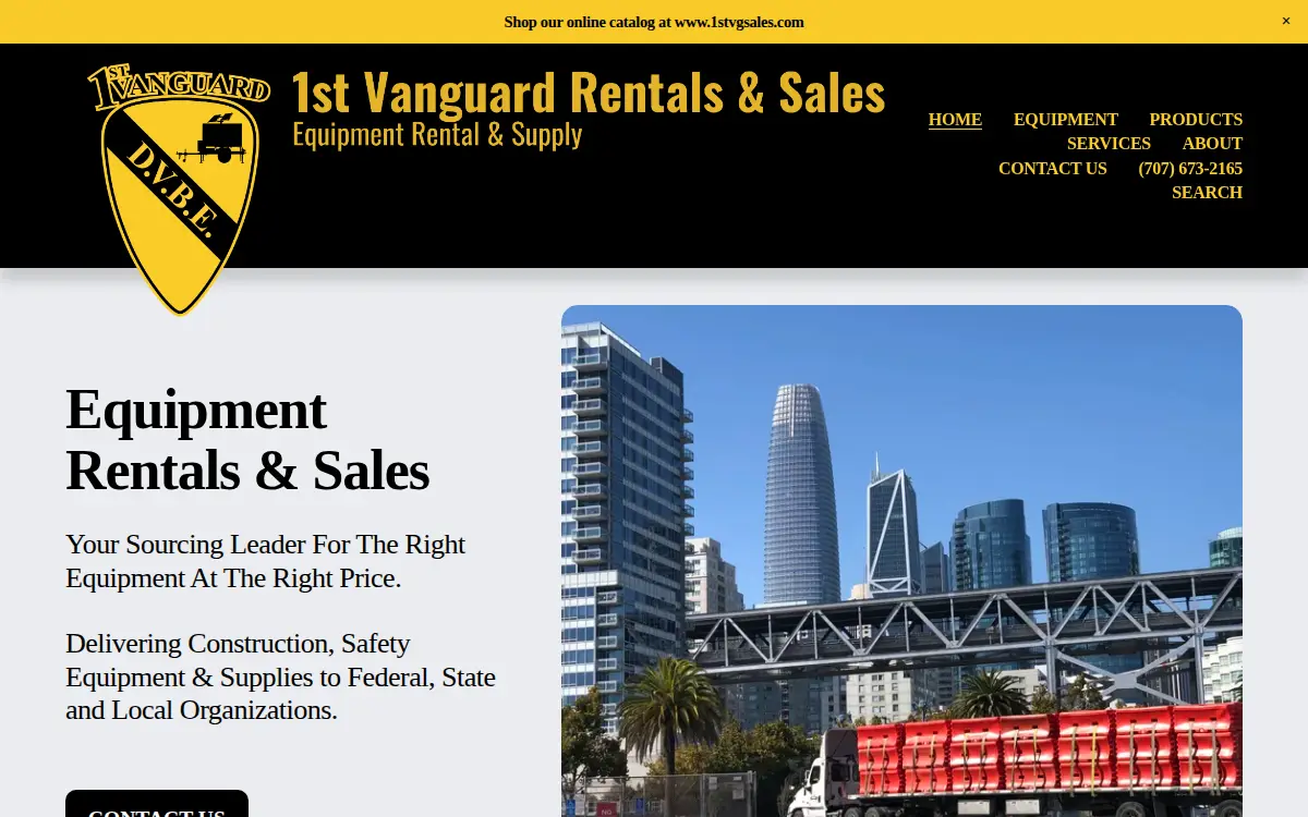 Homepage of First Vanguard Rentals & Sales, INC.