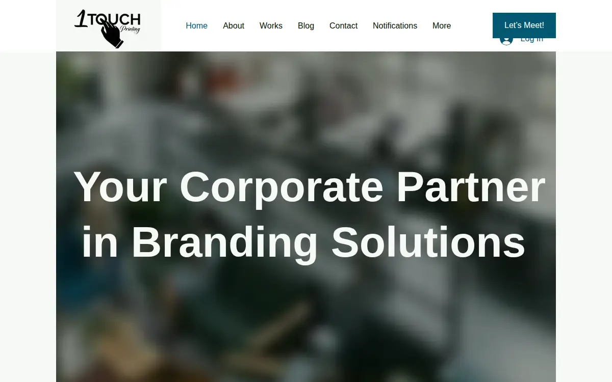 Homepage of 1 Touch Printing L.l.c