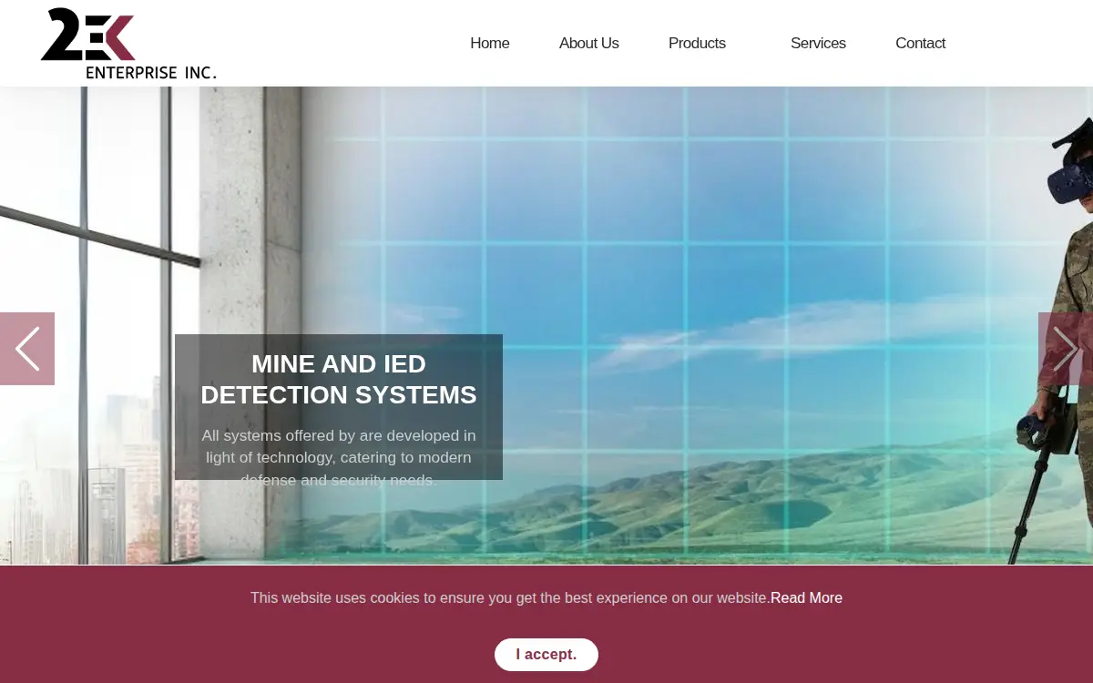 Homepage of 2ek Enterprise INC.