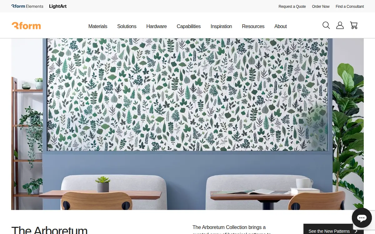 Homepage of 3form LLC