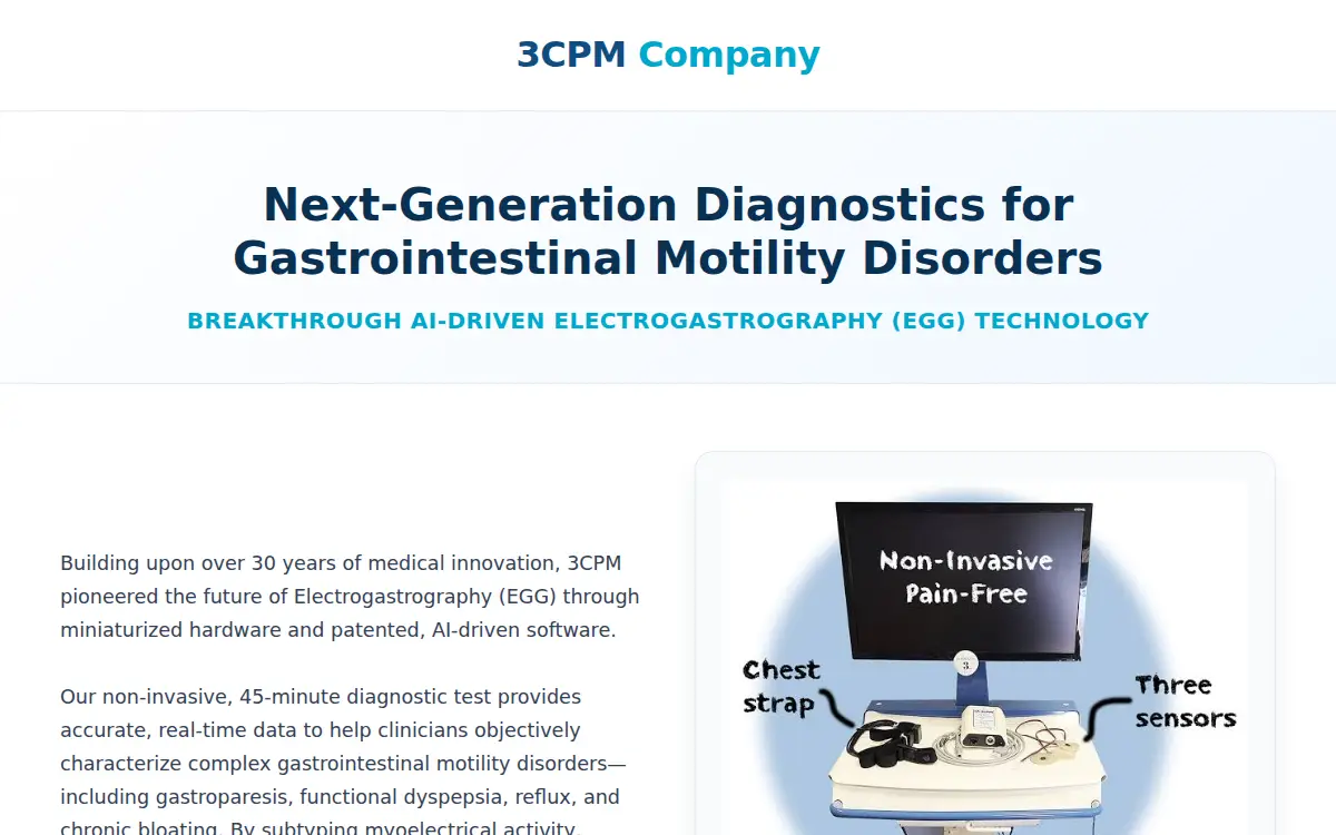 Homepage of 3cpm Company, INC