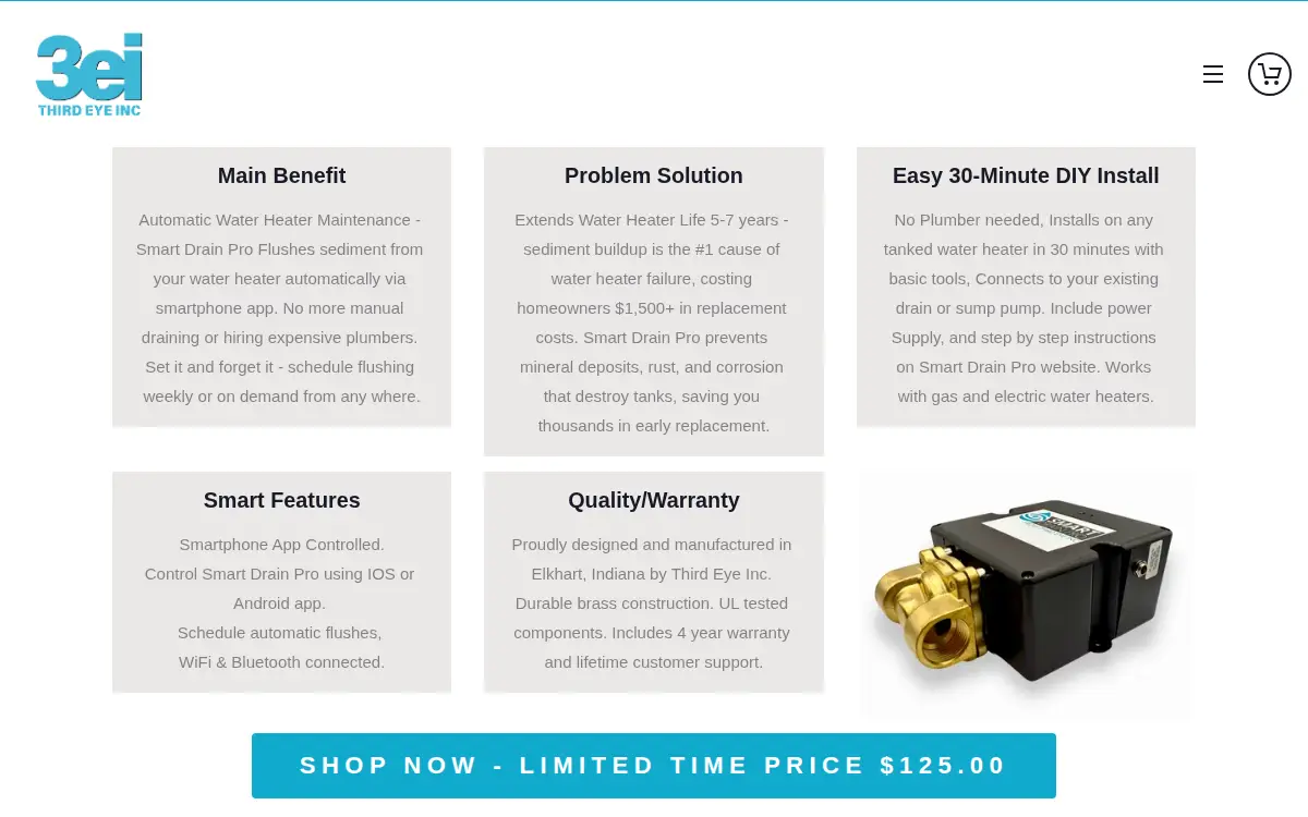Homepage of Third Eye INC.