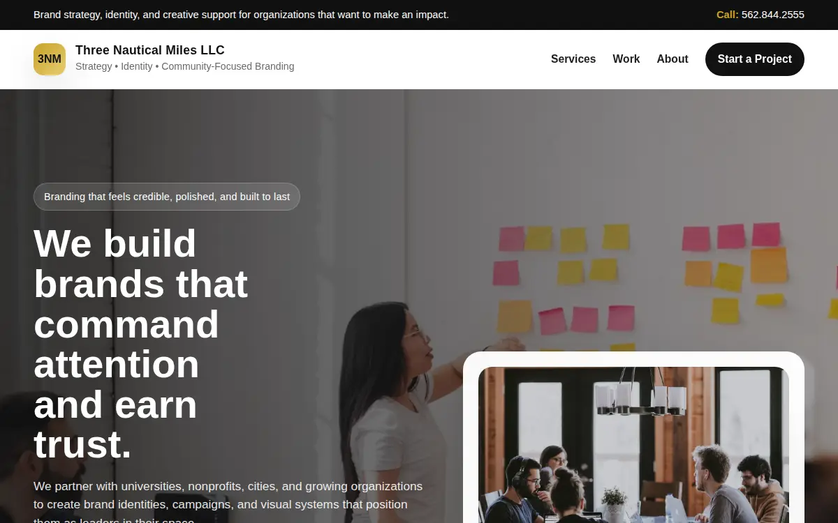 Homepage of Three Nautical Miles LLC