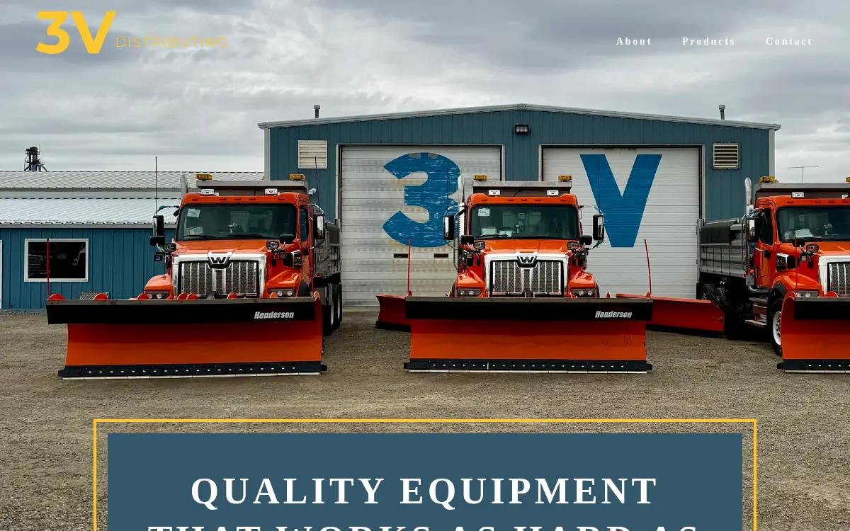 Homepage of 3-v Distributing, INC.