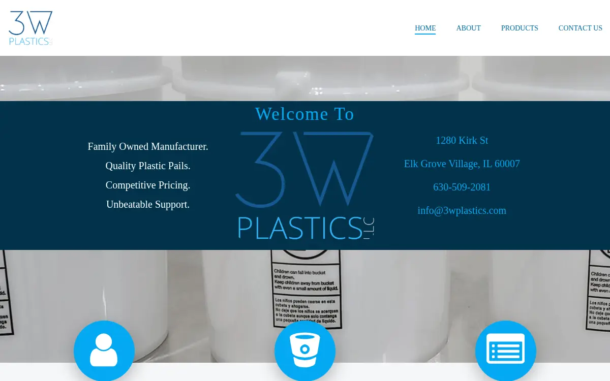 Homepage of 3w Plastics, LLC