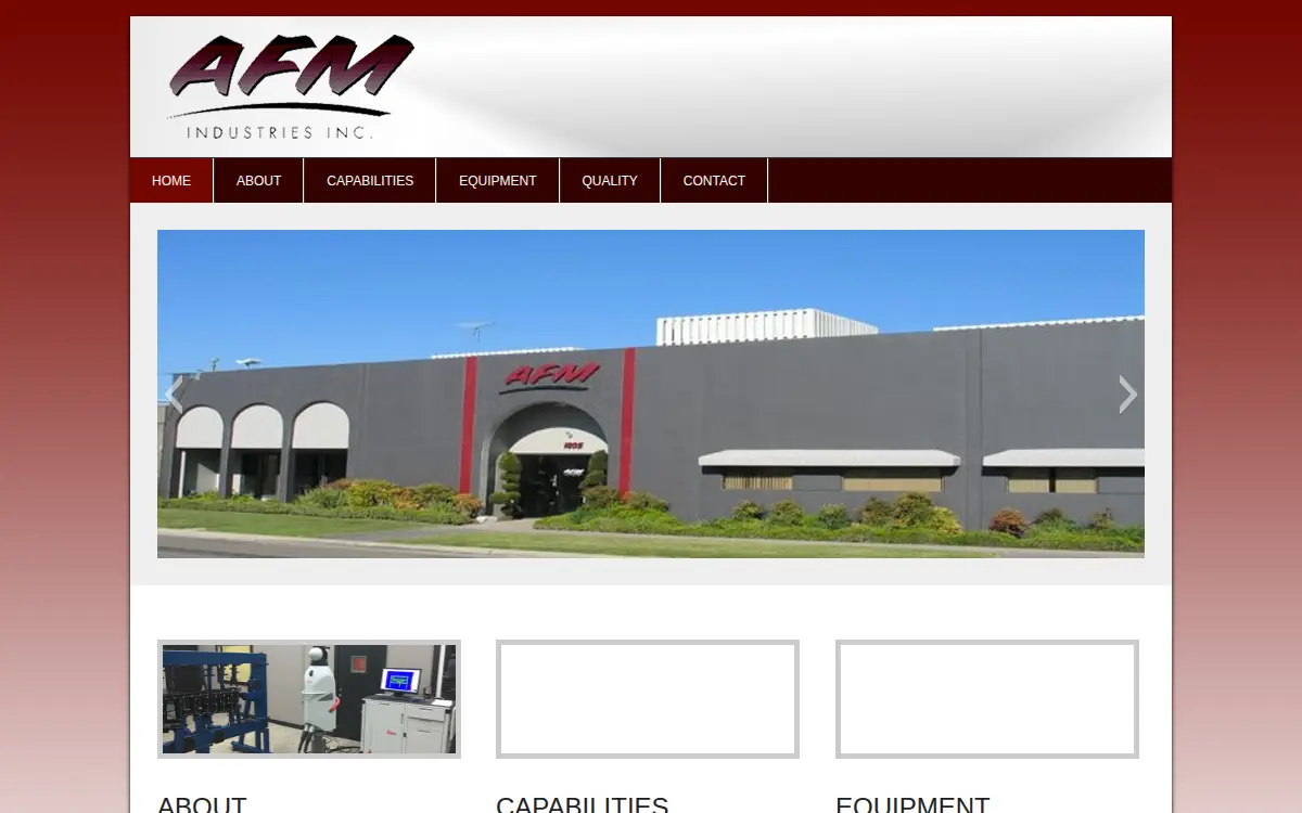 Homepage of Afm Industries, INC