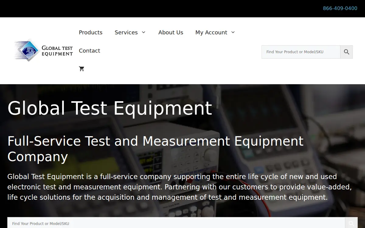Homepage of Global Test Equipment INC