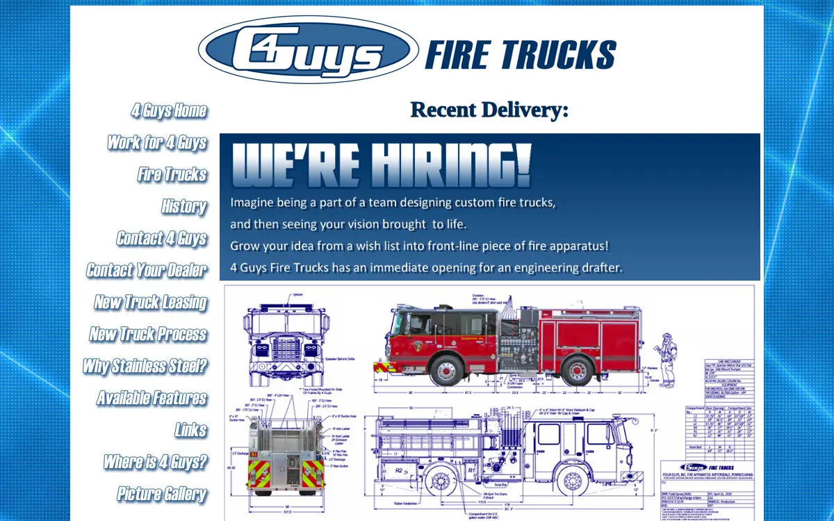 Homepage of Four Guys Stainless Tank & Equipment, INC