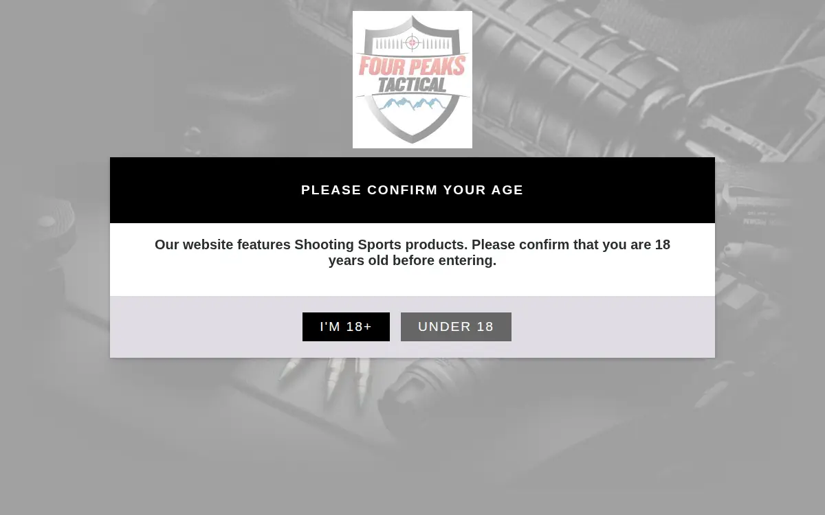 Homepage of Four Peaks Tactical, LLC