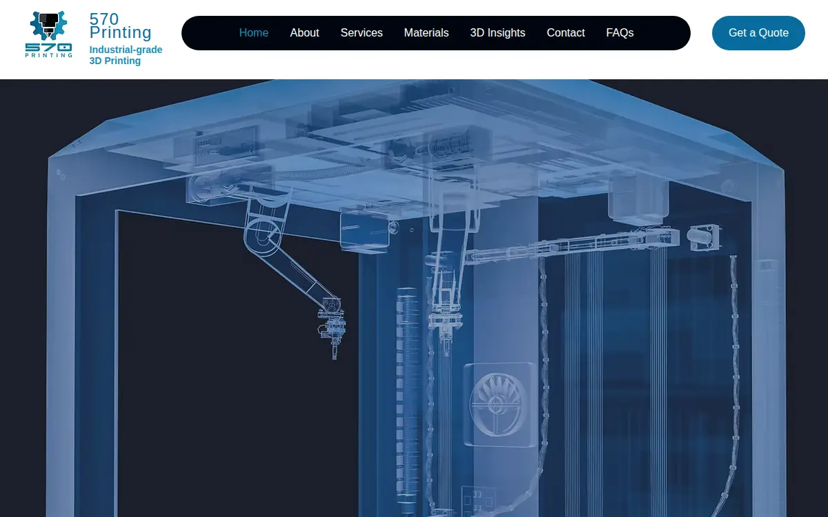 Homepage of 570 Printing LLC
