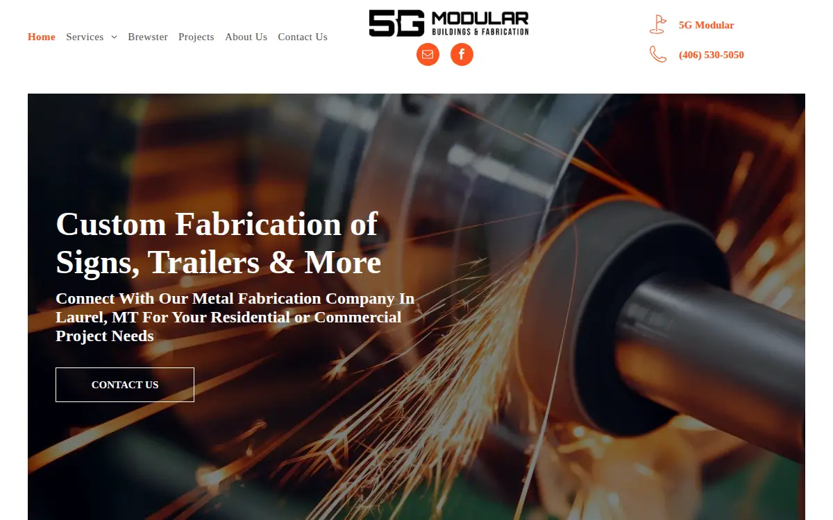Homepage of 5g Modular Mt, LLC