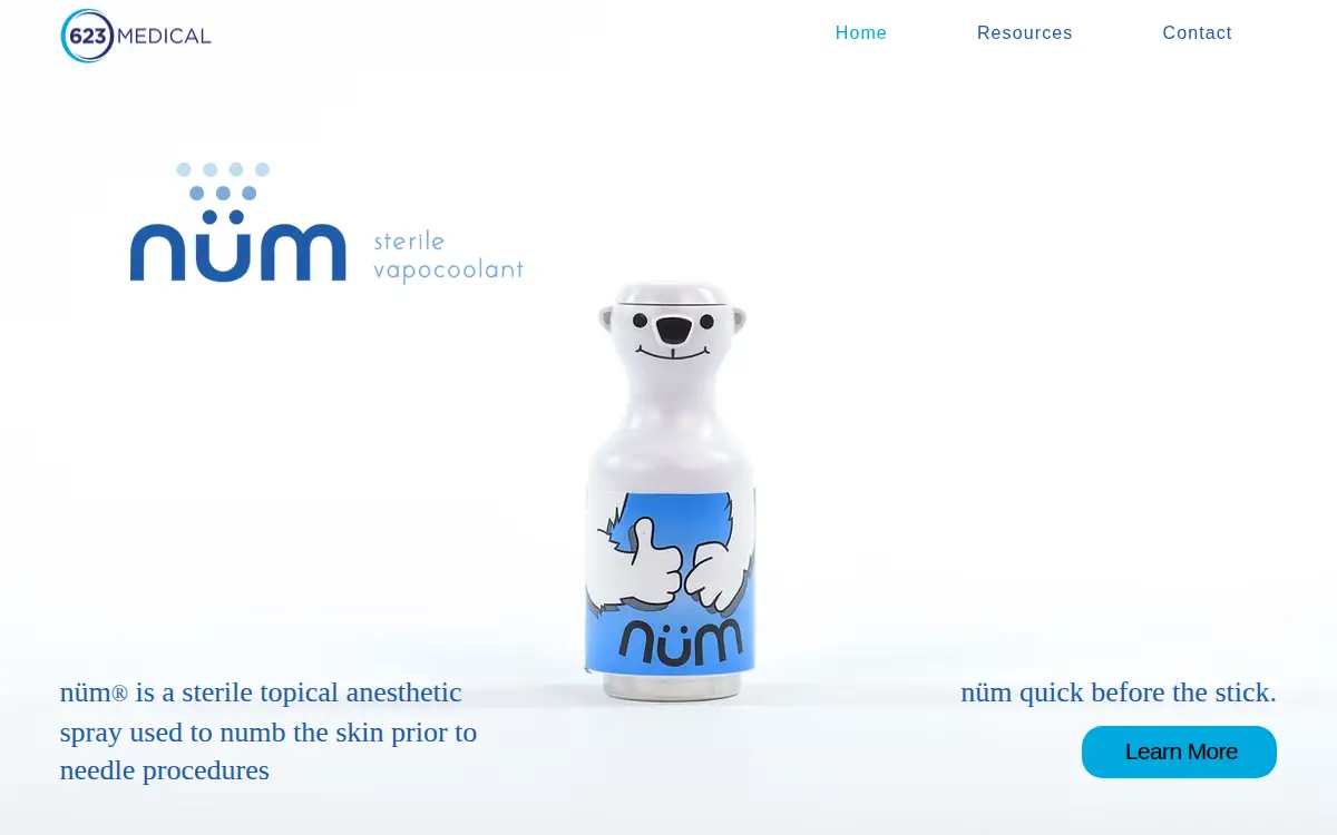 Homepage of 623 Medical, LLC
