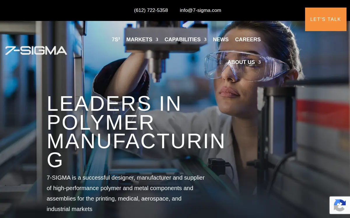 Homepage of 7-sigma Incorporated