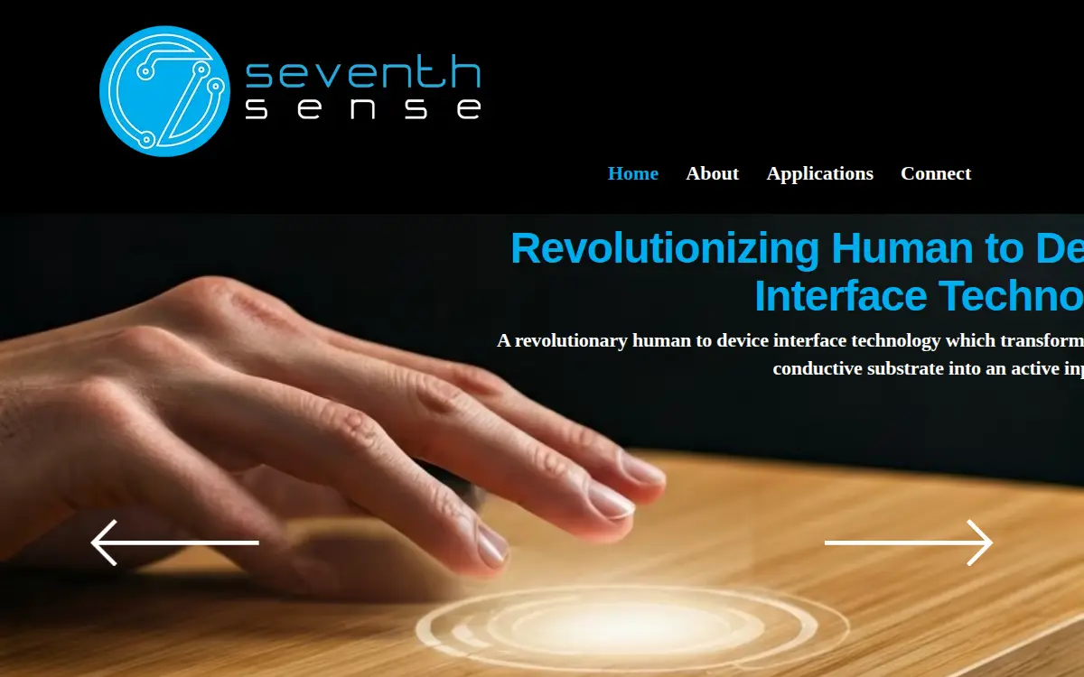 Homepage of 7th Sense LLC