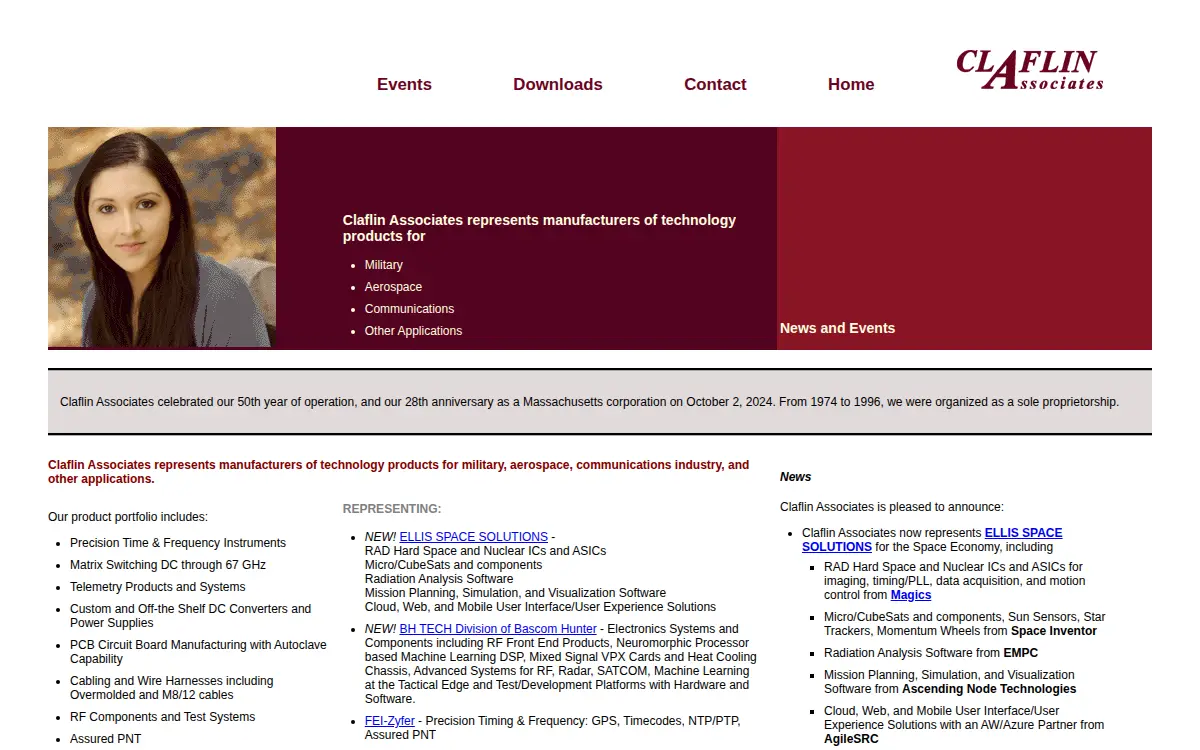 Homepage of Claflin Associates INC
