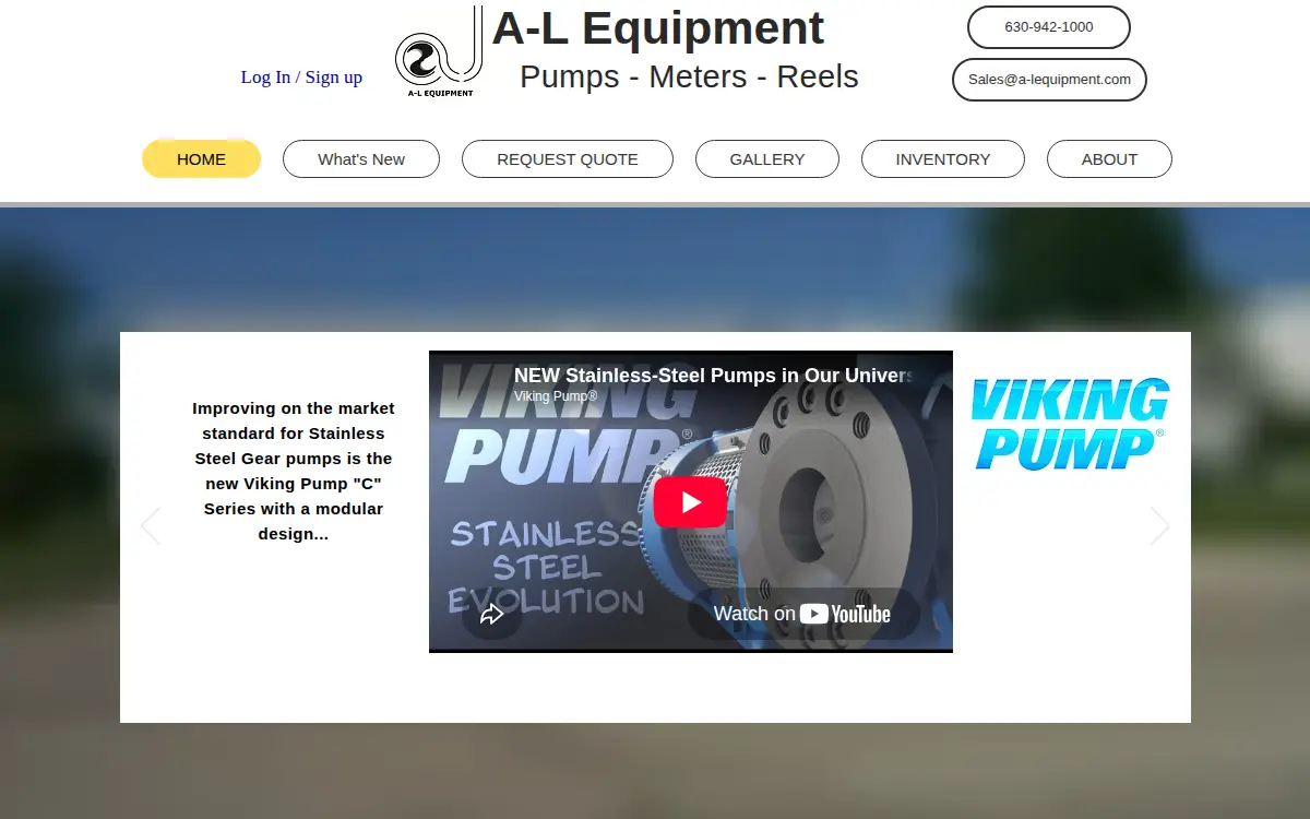 Homepage of A-l Equipment CO INC