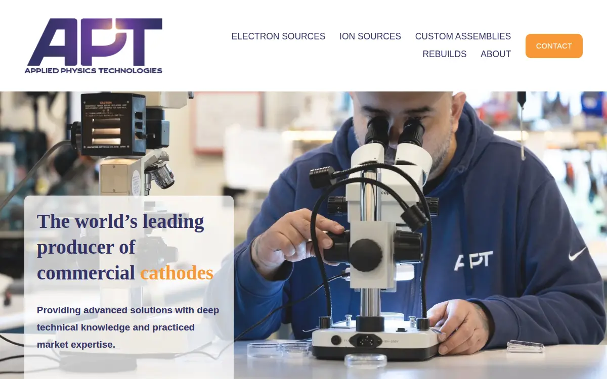Homepage of Applied Physics Technologies, INC.