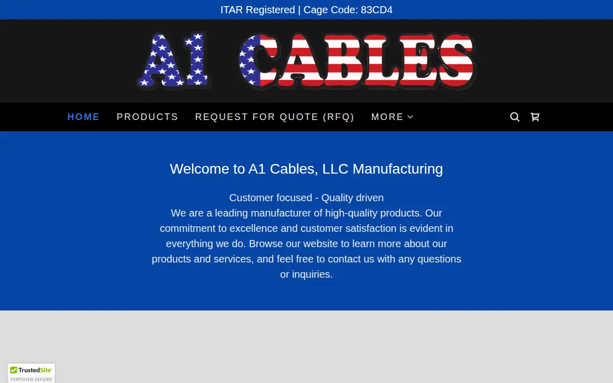 Homepage of A 1 Cables LLC