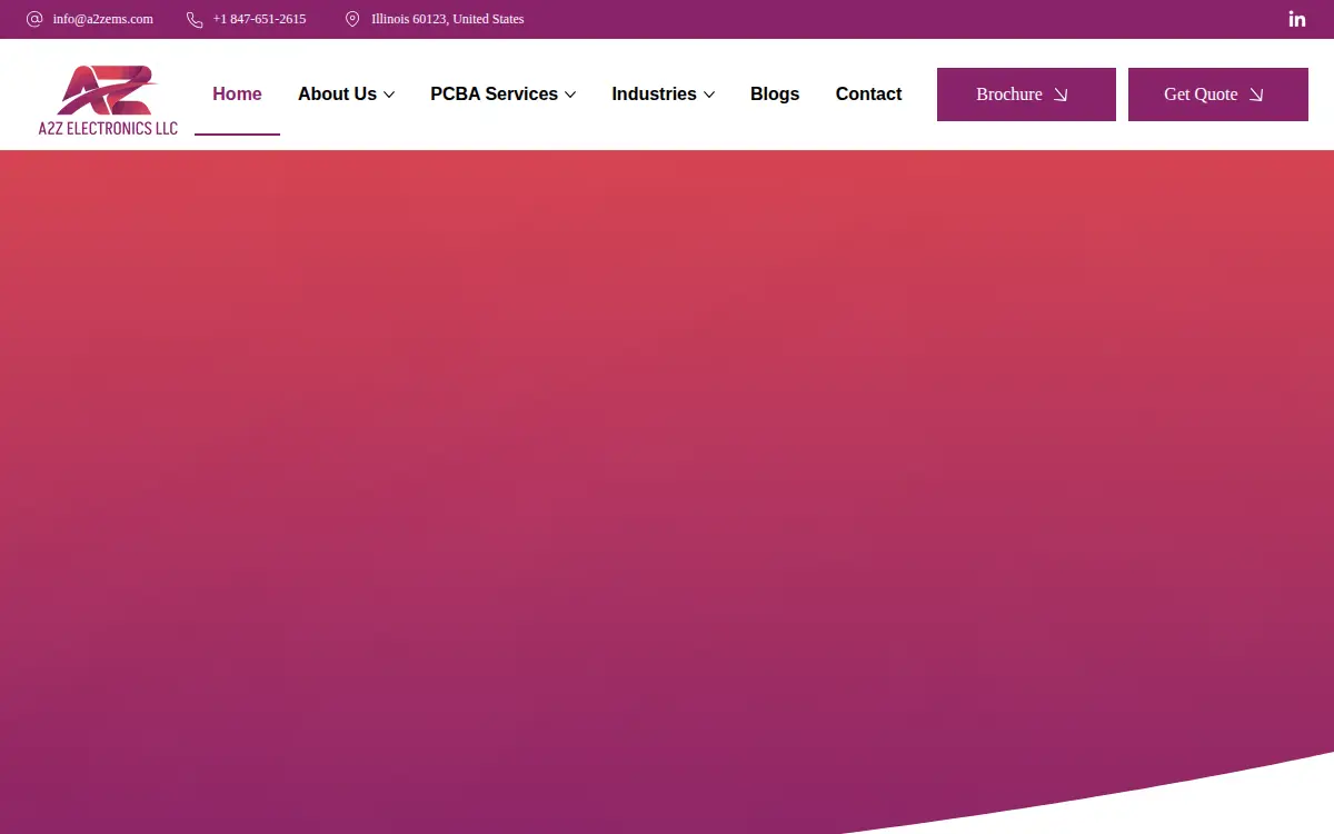 Homepage of A2z Electronics LLC