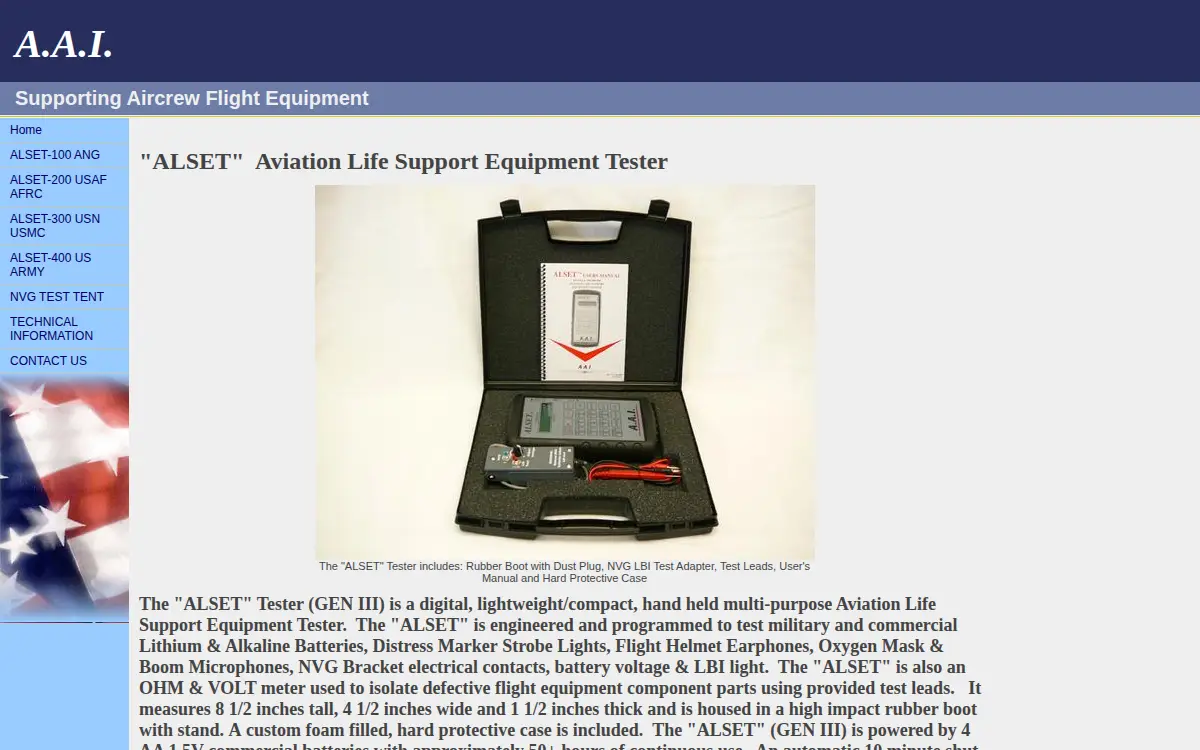 Homepage of Aviation Artifacts, INC