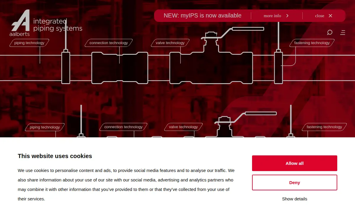 Homepage of Aalberts Integrated Piping Systems Americas, INC.