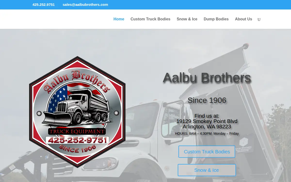 Homepage of Aalbu Brothers L.l.c.