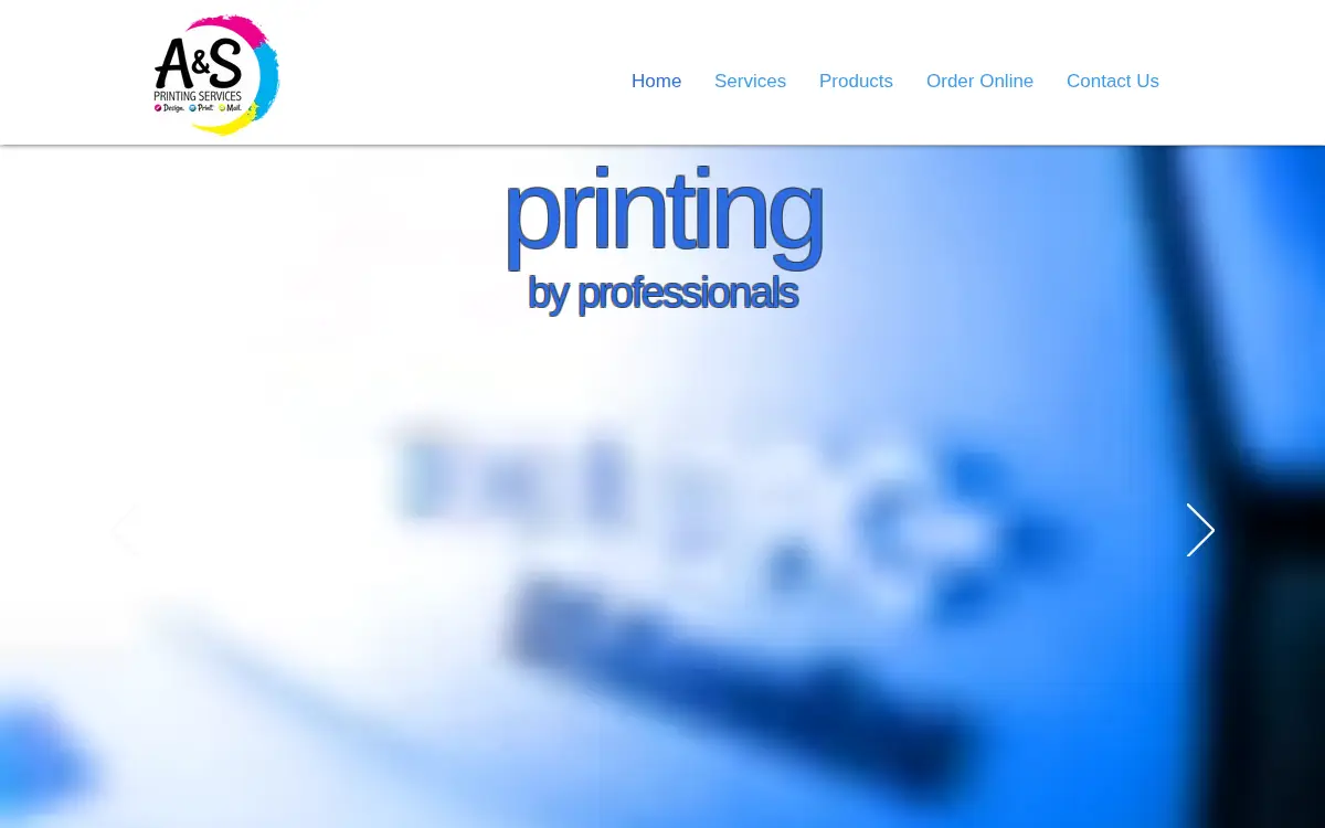 Homepage of A & S Printing Services LLC