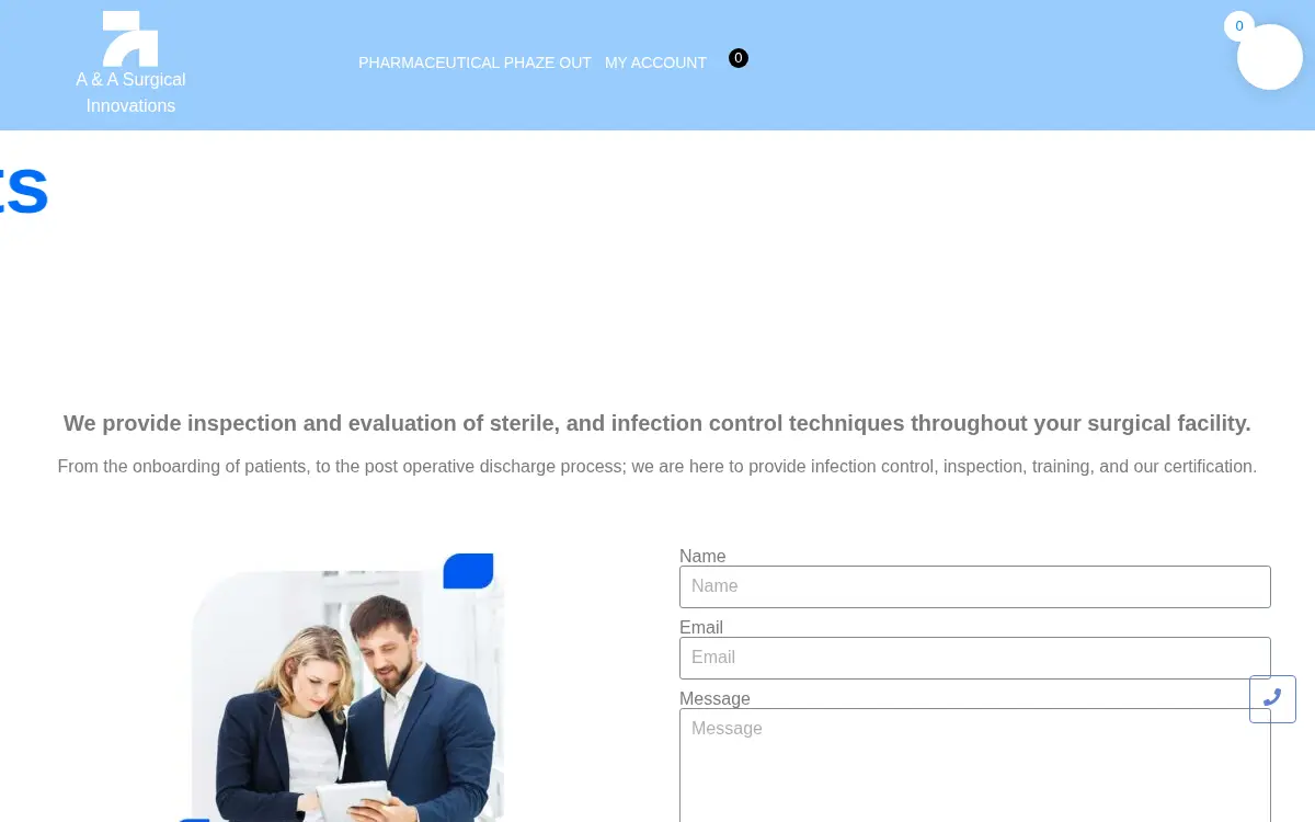 Homepage of A&a Surgical Innovations LLP