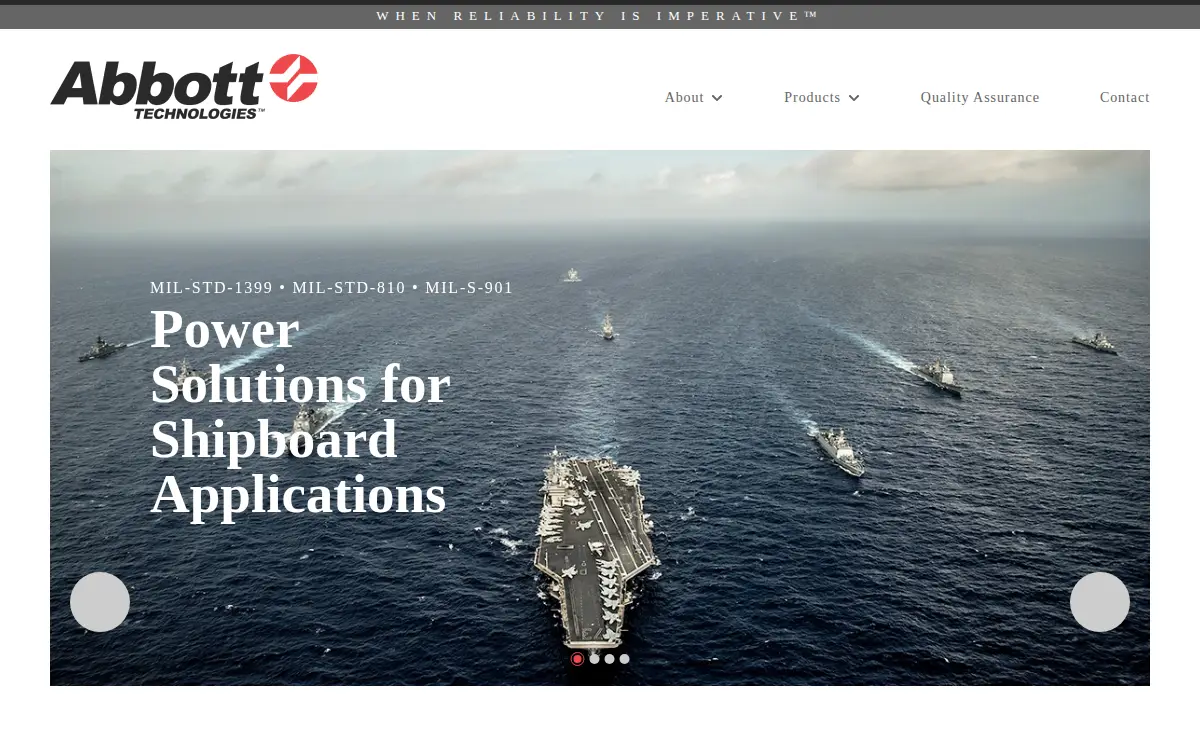 Homepage of Abbott Technologies, INC