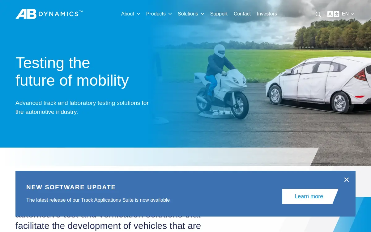 Homepage of Ab Dynamics INC