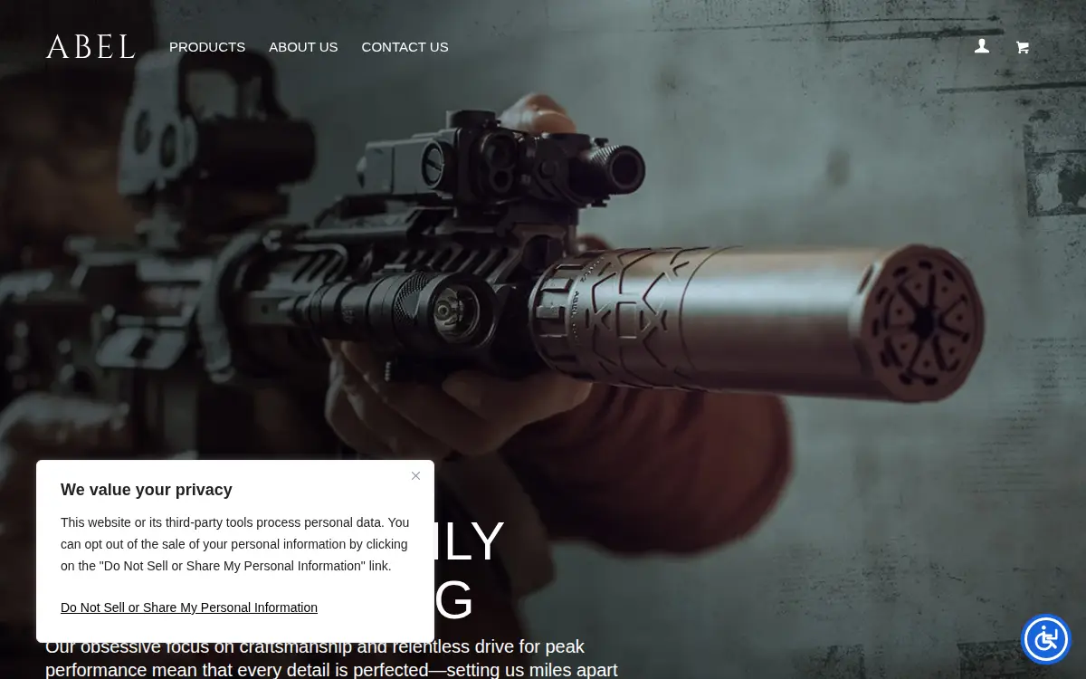 Homepage of Abel Suppressor Co., LLC