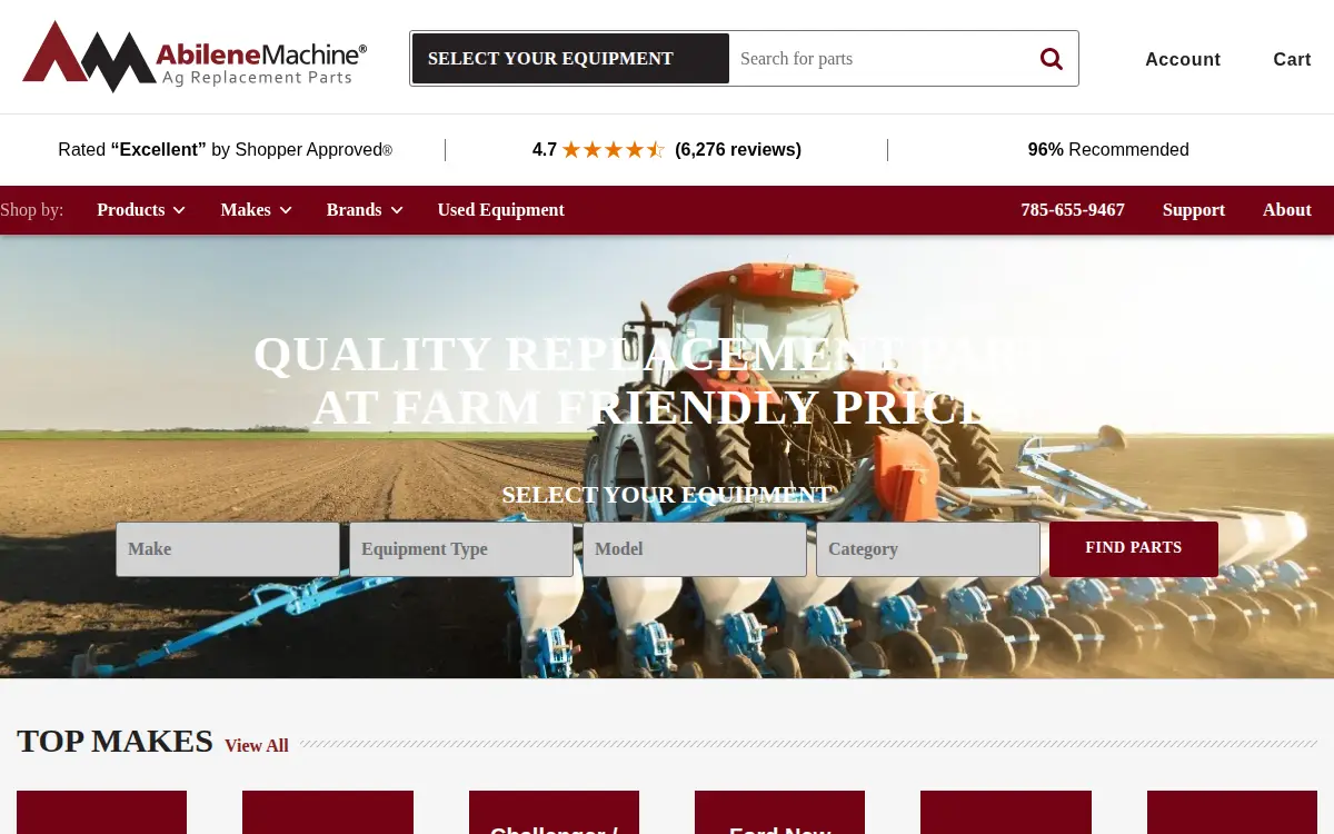 Homepage of Abilene Machine, L.l.c.