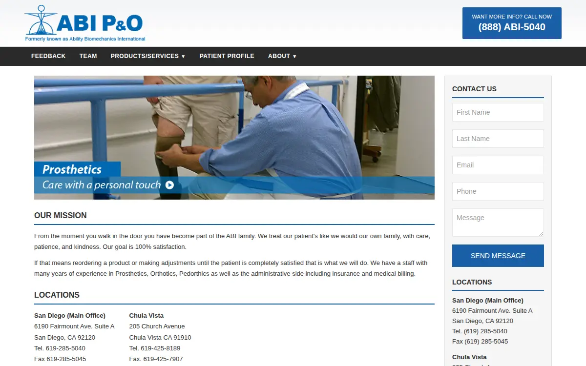 Homepage of Abi P&o, INC.