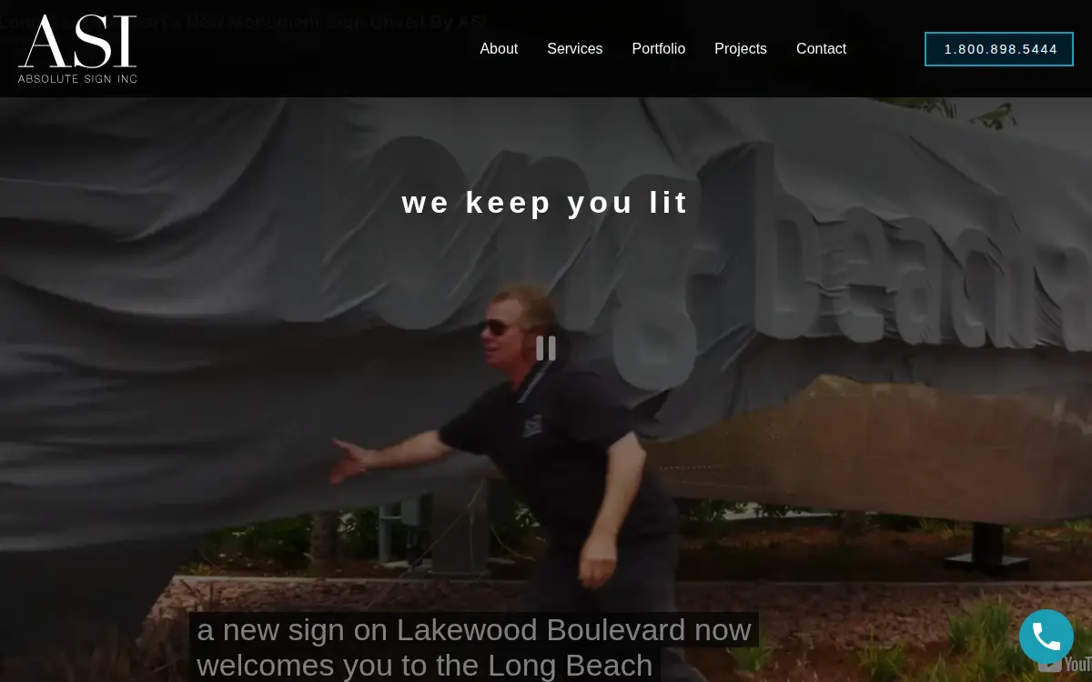 Homepage of Absolute Sign, INC.