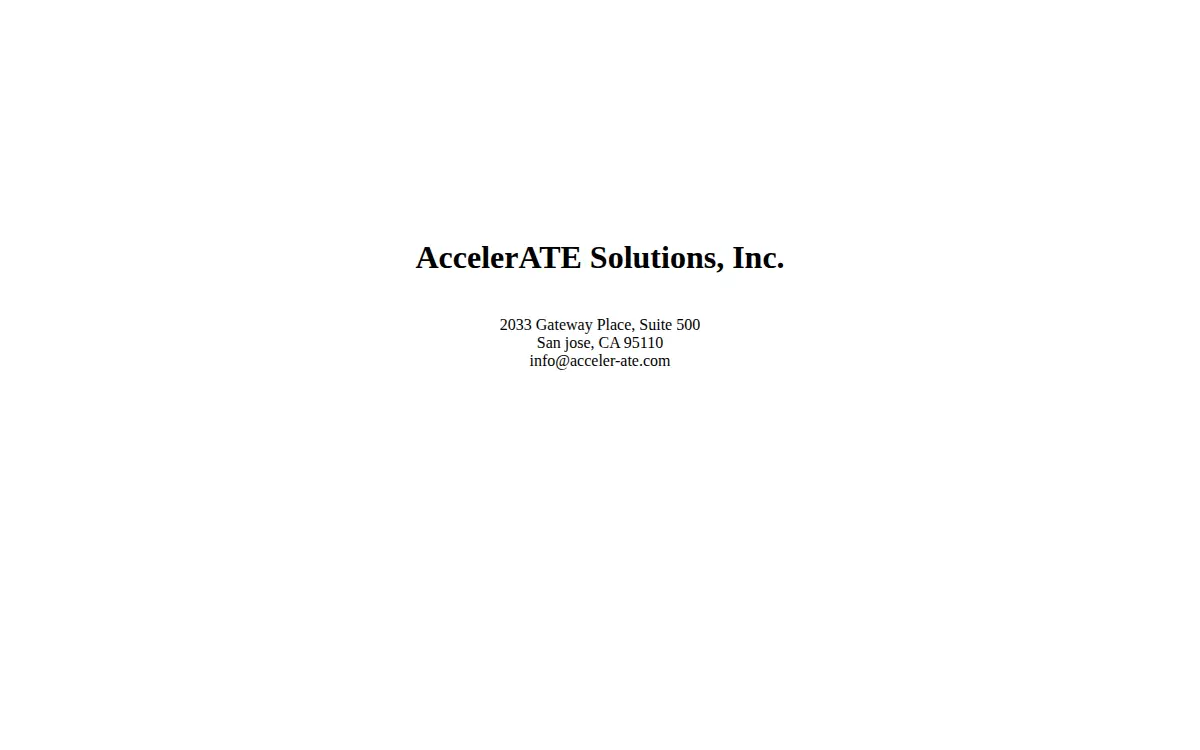 Homepage of Accelerate Solutions, INC.