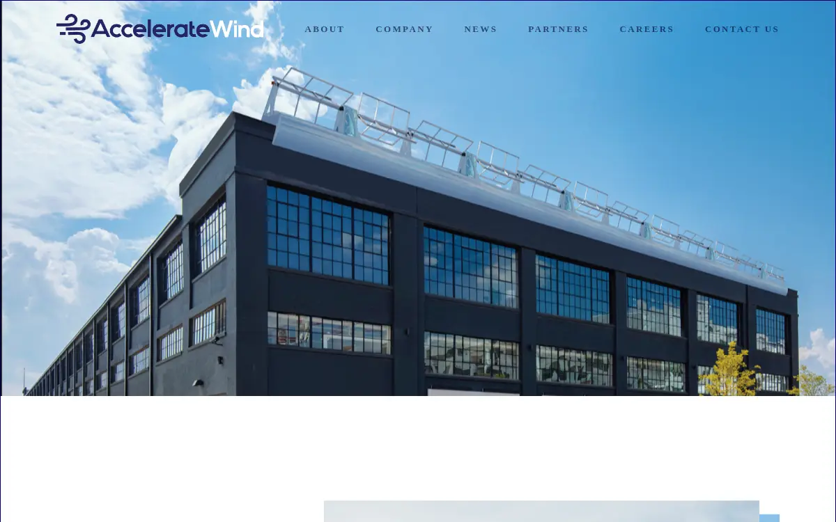 Homepage of Accelerate Wind INC