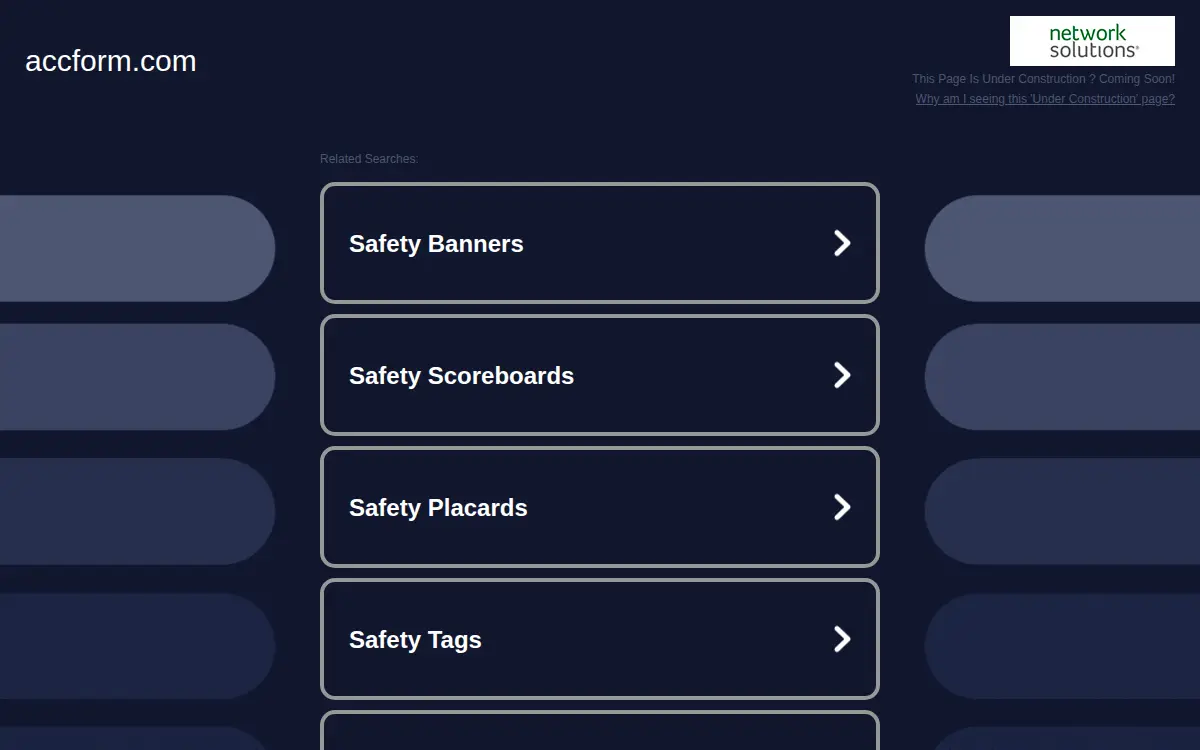 Homepage of Accurate Forming, LLC