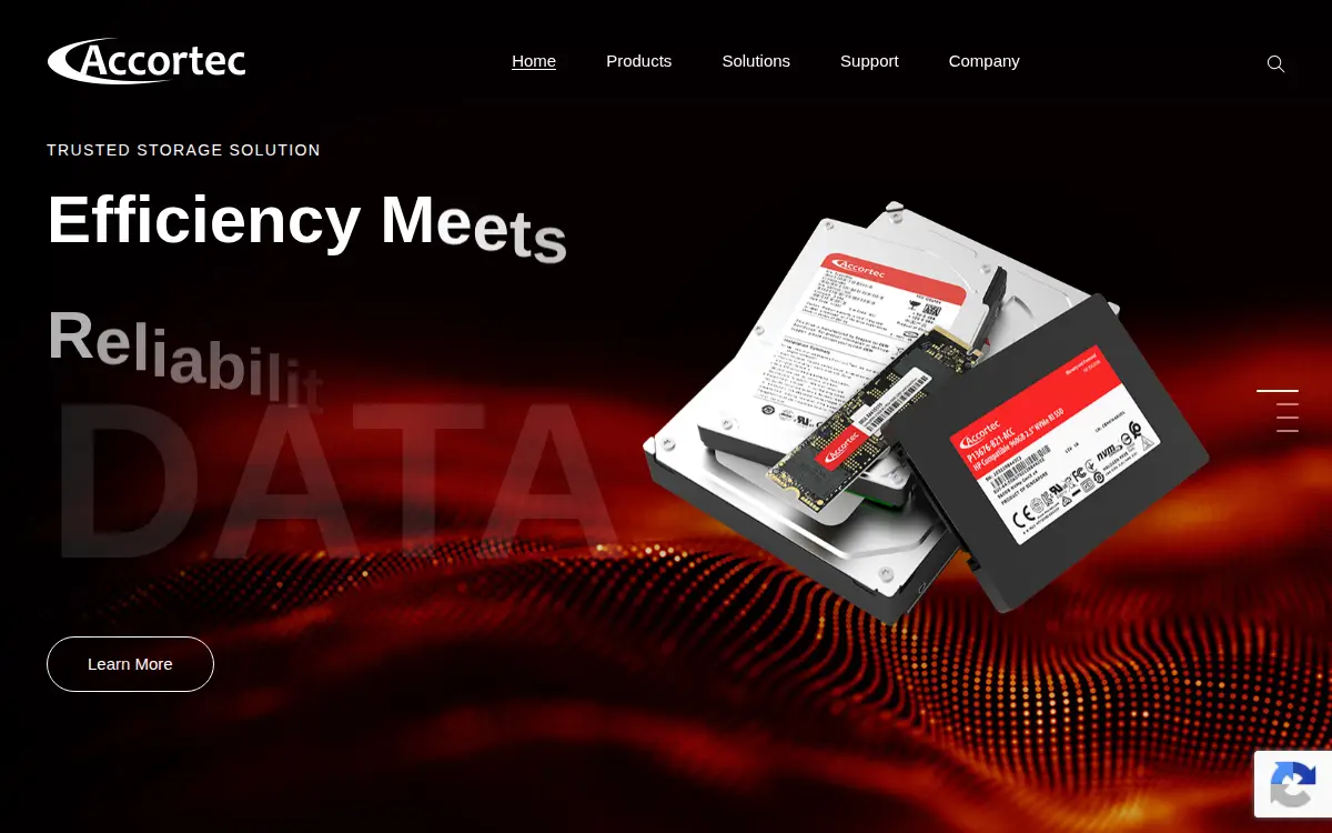 Homepage of Accortec Incorporated