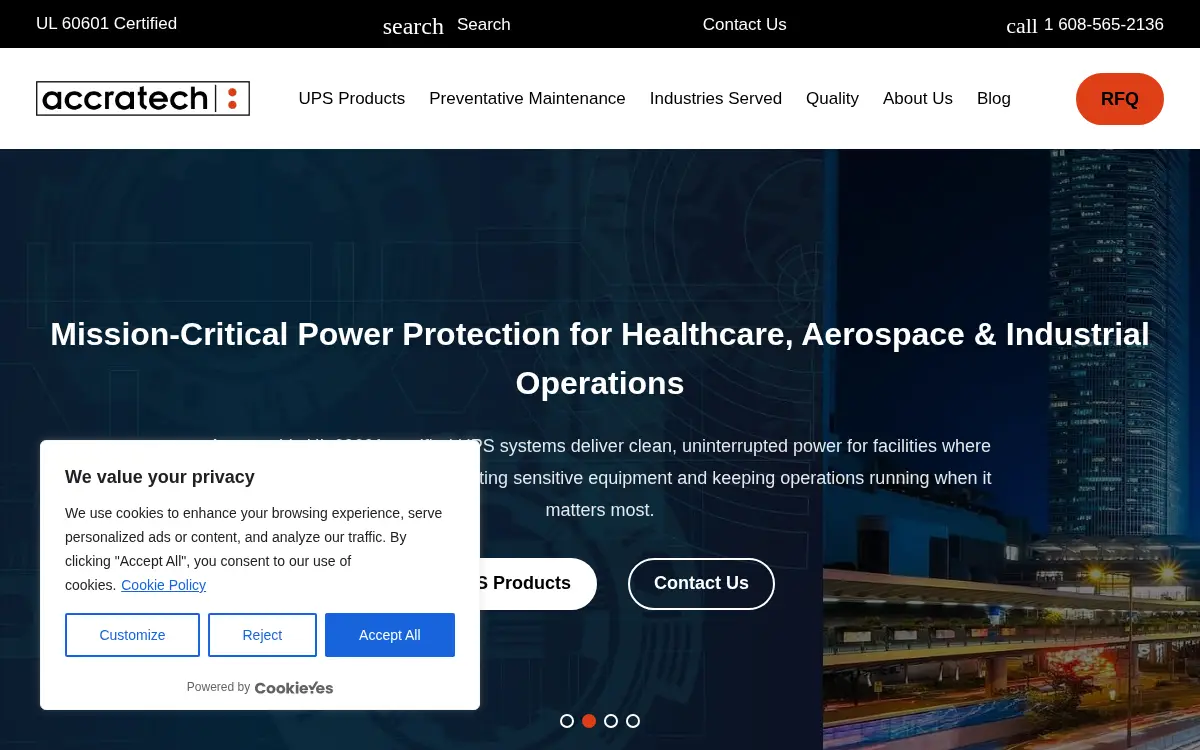 Homepage of Accratech, INC.