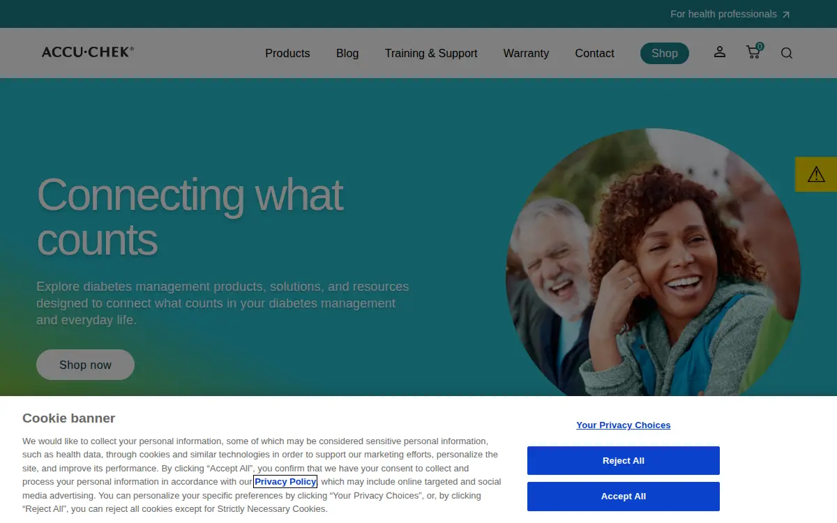 Homepage of Roche Diabetes Care INC