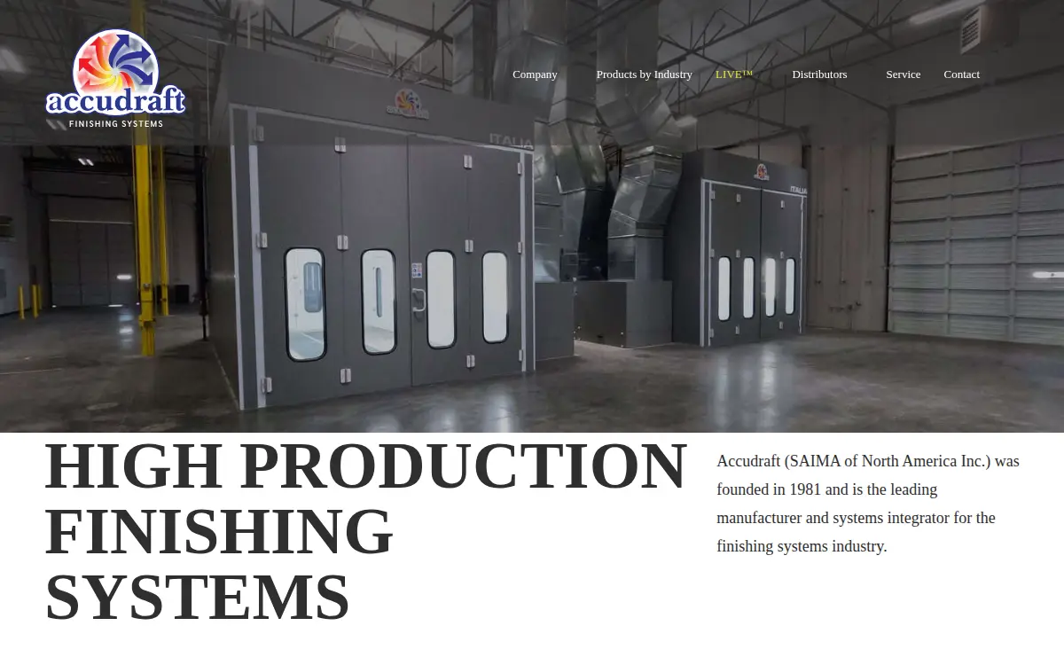 Homepage of S.a.i.m.a. of North America, INC.