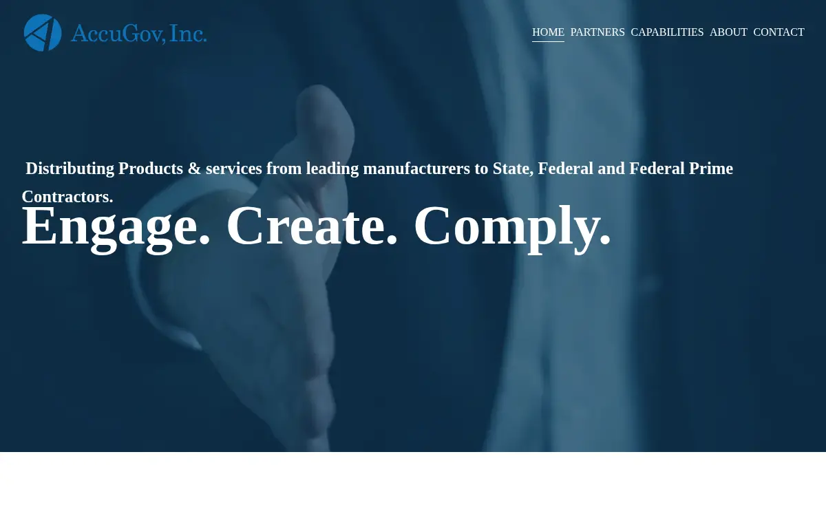 Homepage of Accugov, INC