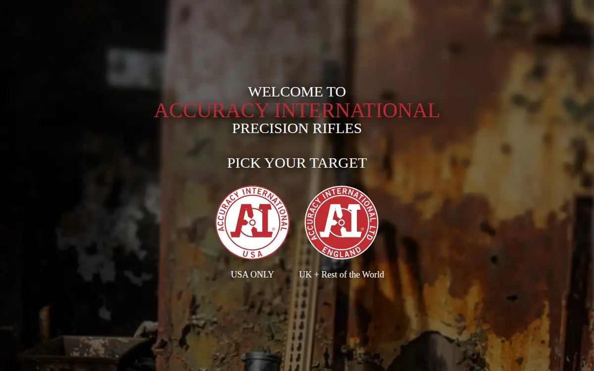 Homepage of Accuracy International of North America, INC.