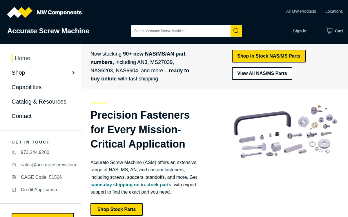Homepage of Accurate Screw Machine CORP